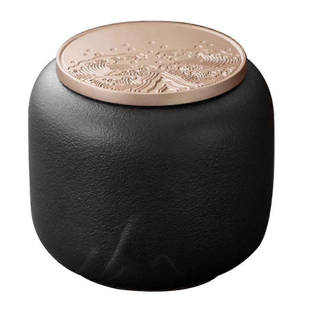 Airtight Tea Container Ceramic Insect-Proof Food Storage Container 8x8cm 1Set