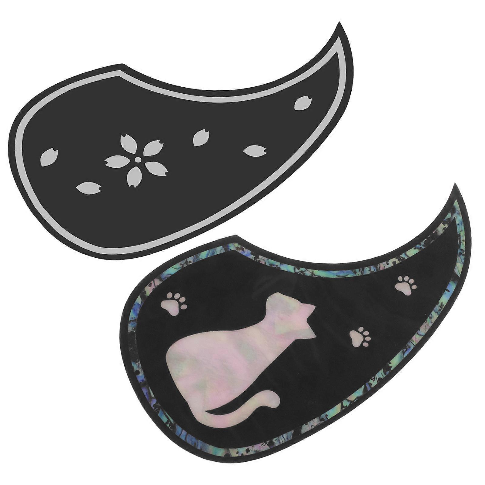 Pick Guards Acoustic Guitar Pickguard Protective Plate Anti-Scratch PVC Material 2Pcs