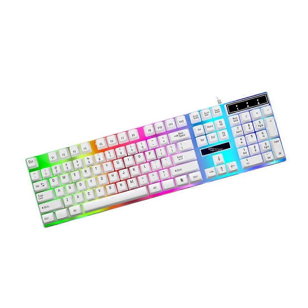Glowing Computer Keyboard Small Wired Keyboard Portable Travel 17.3 5.0 1.2in 1Pack
