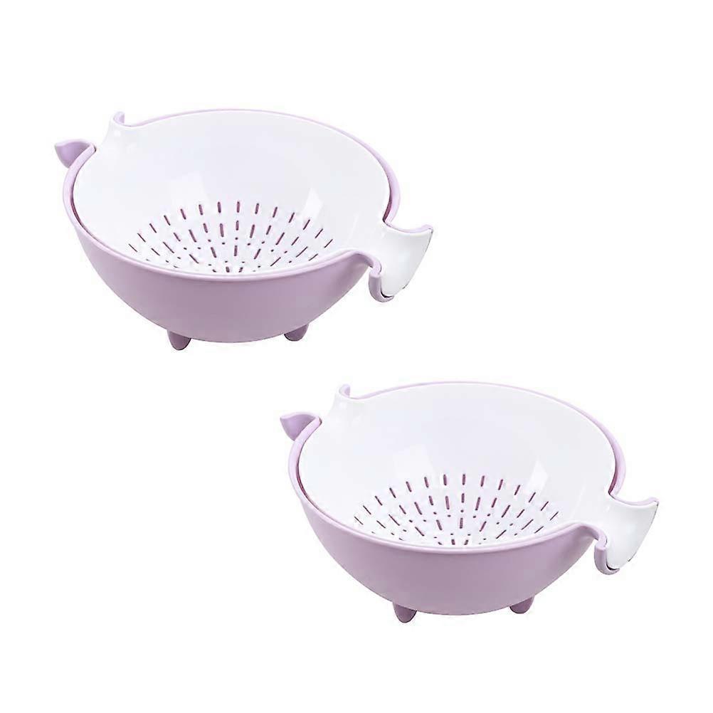 Fruit And Vegetable Washer Large Plastic Strainer And Bowl Cooking Draining 1Set