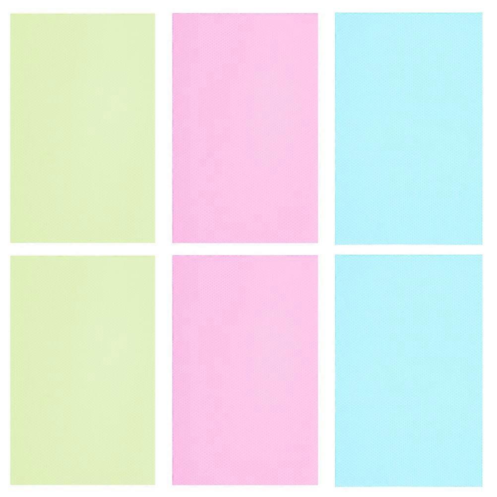 Fridge Liners for Shelves Waterproof Easy to Clean Cabinet Drawer 40X29X0.1Cm EVA 6Pcs