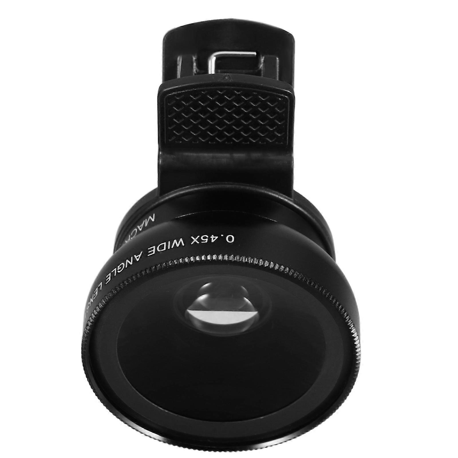 Wide Angle Smartphone Lens Set Macro Mobile Photography Compact Design Durable Materials Black 6.00X5.00X4.00cm 1Set