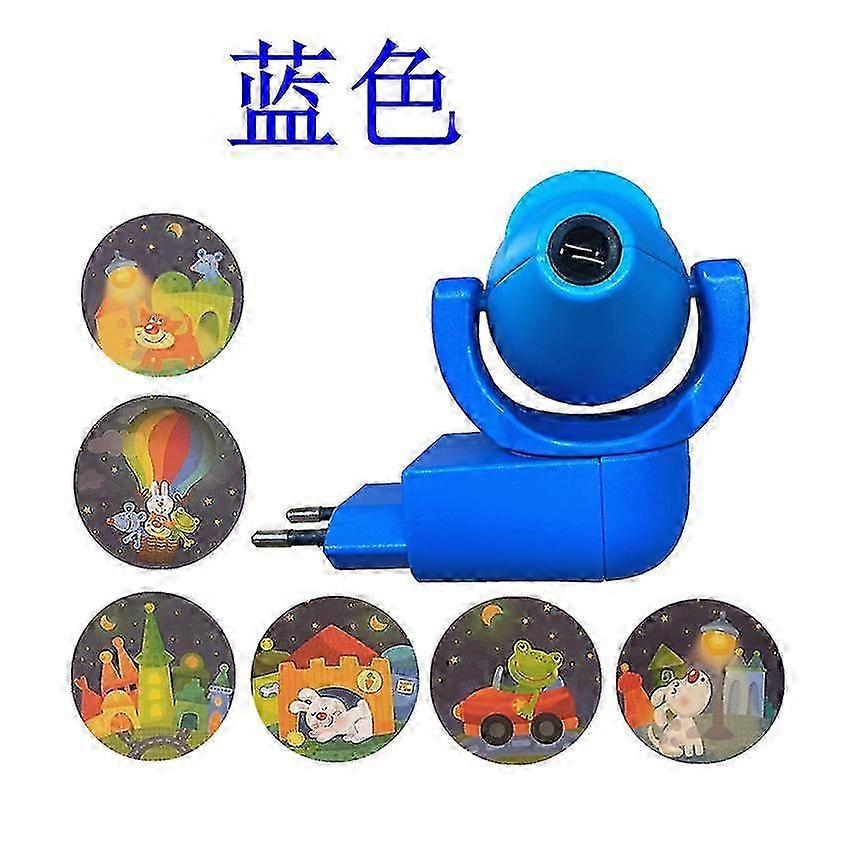 LED Night Light Projector with Star and Moon Patterns for Kids Room Decoration Includes 6 Rotating Images and Sensor EU Plug