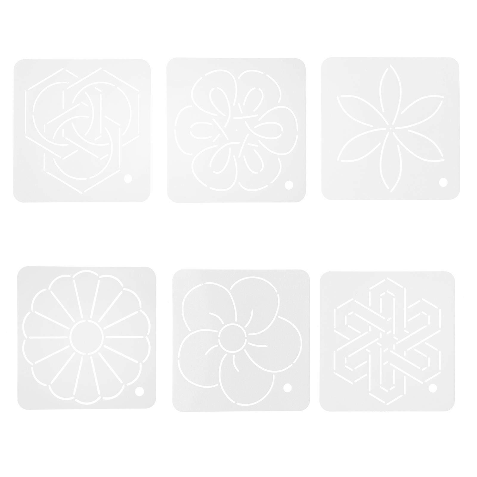 6pcs Durable Quilting Templates for Sewing Crafts – Stencils for Patchwork & Creative Quilting Projects, Universal Use