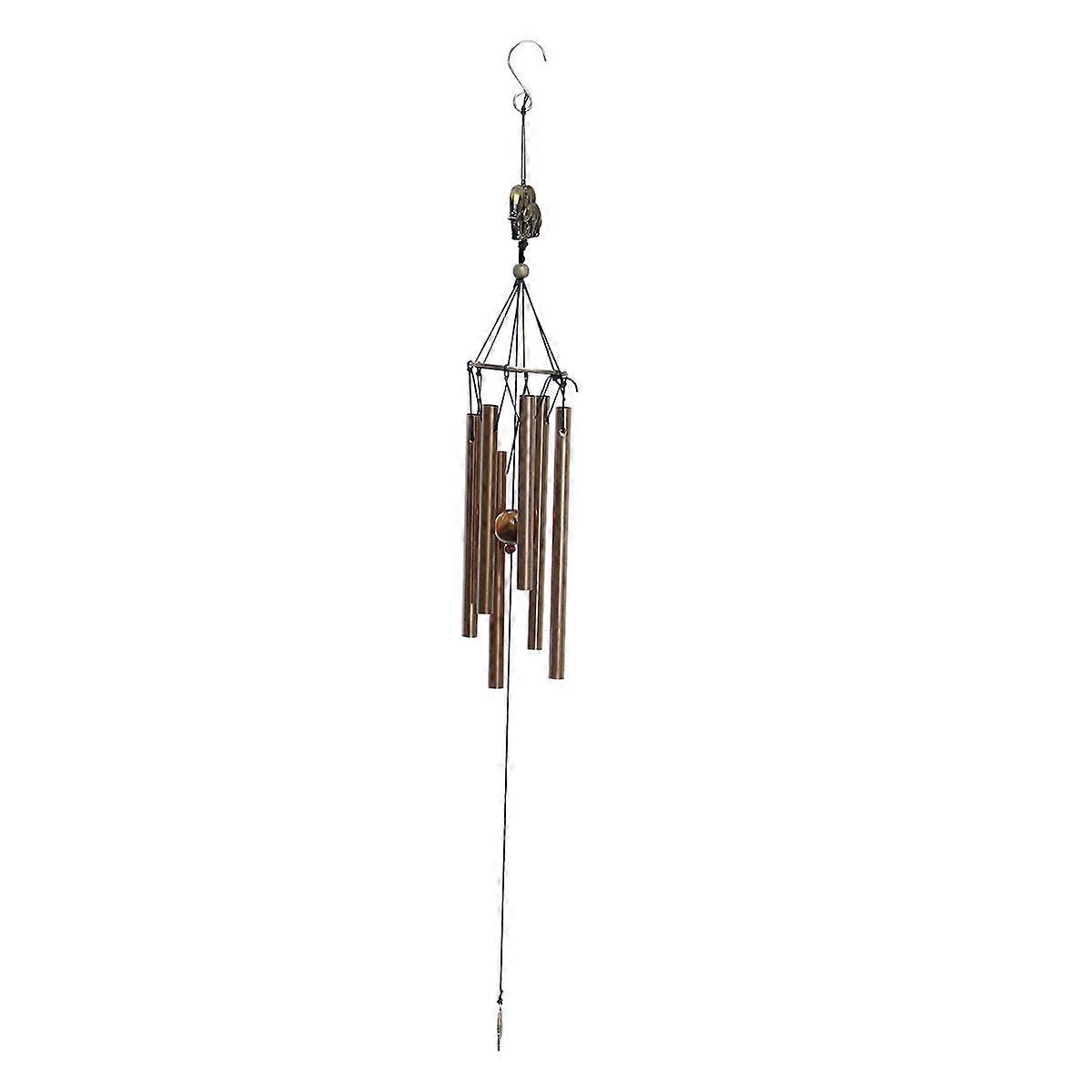 Metal Aluminum Tube Wind Chime Elephant Shape Multi-Tube Design Party Supplies Home Decor Enthusiast 68x6.3x6.3cm 1PC