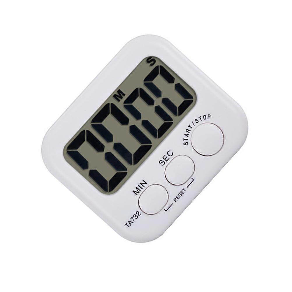 LED Display Digital Kitchen Timer Count Up Down 1Pc White For Students Slim Mini
