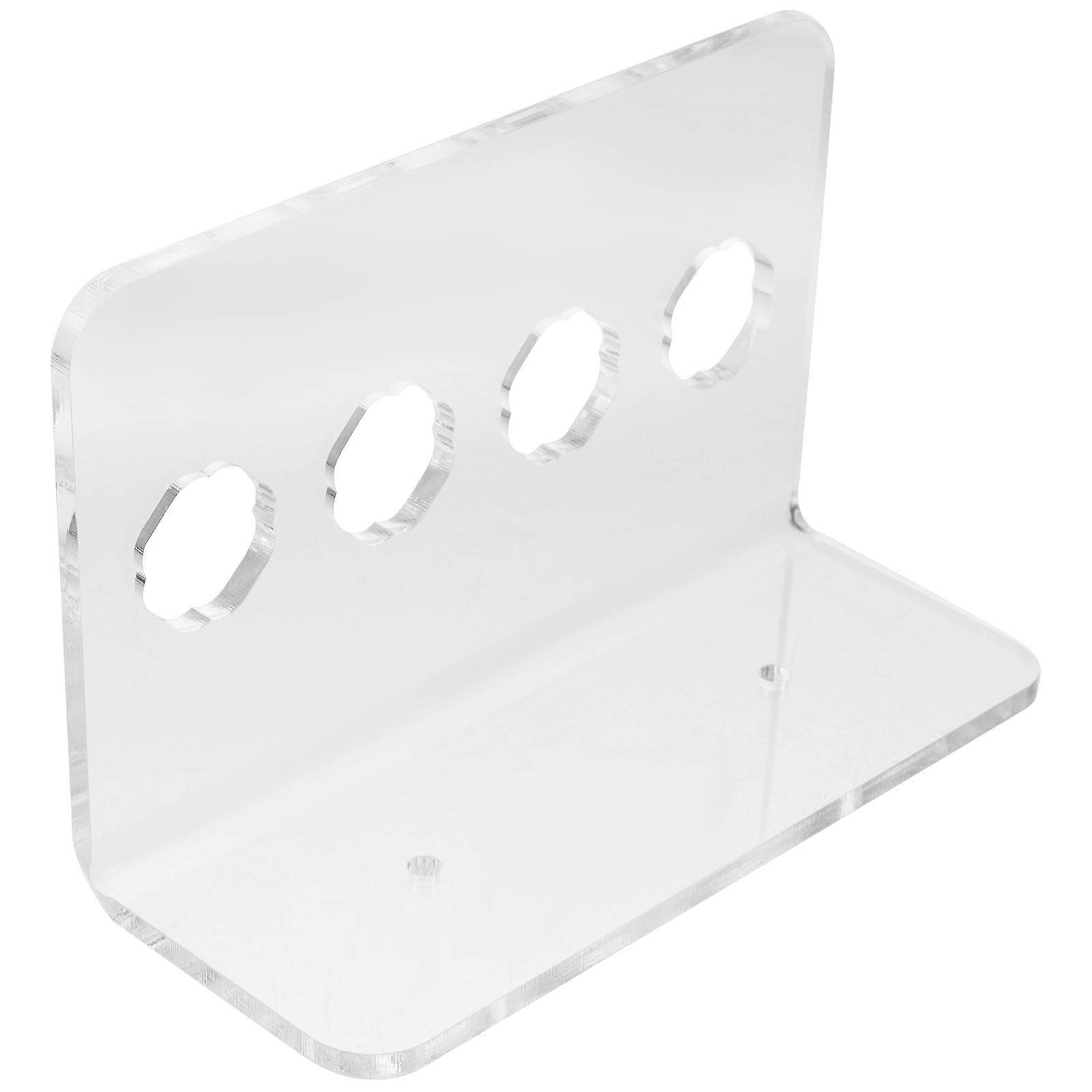 Acrylic Wall Mounted Scissor Holder Rack – Durable Transparent Shear Organizer with Slots and Safe Rounded Corners for Salon Hairdressing Tool Storage