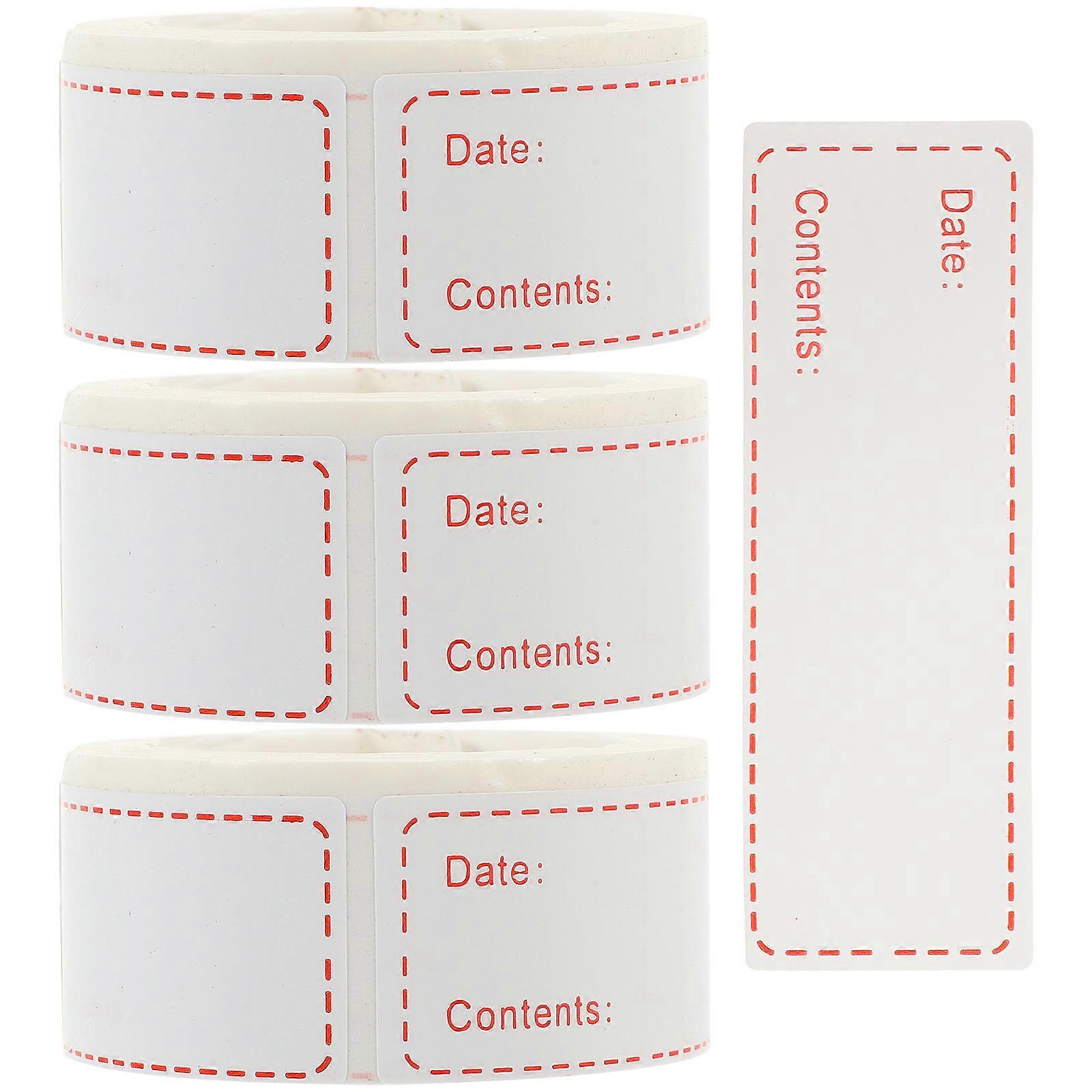 Food Freezer Labels Removable Labels for Food Containers for Restaurant Owners Housewarming present 7.5x2.5cm 3 Rolls