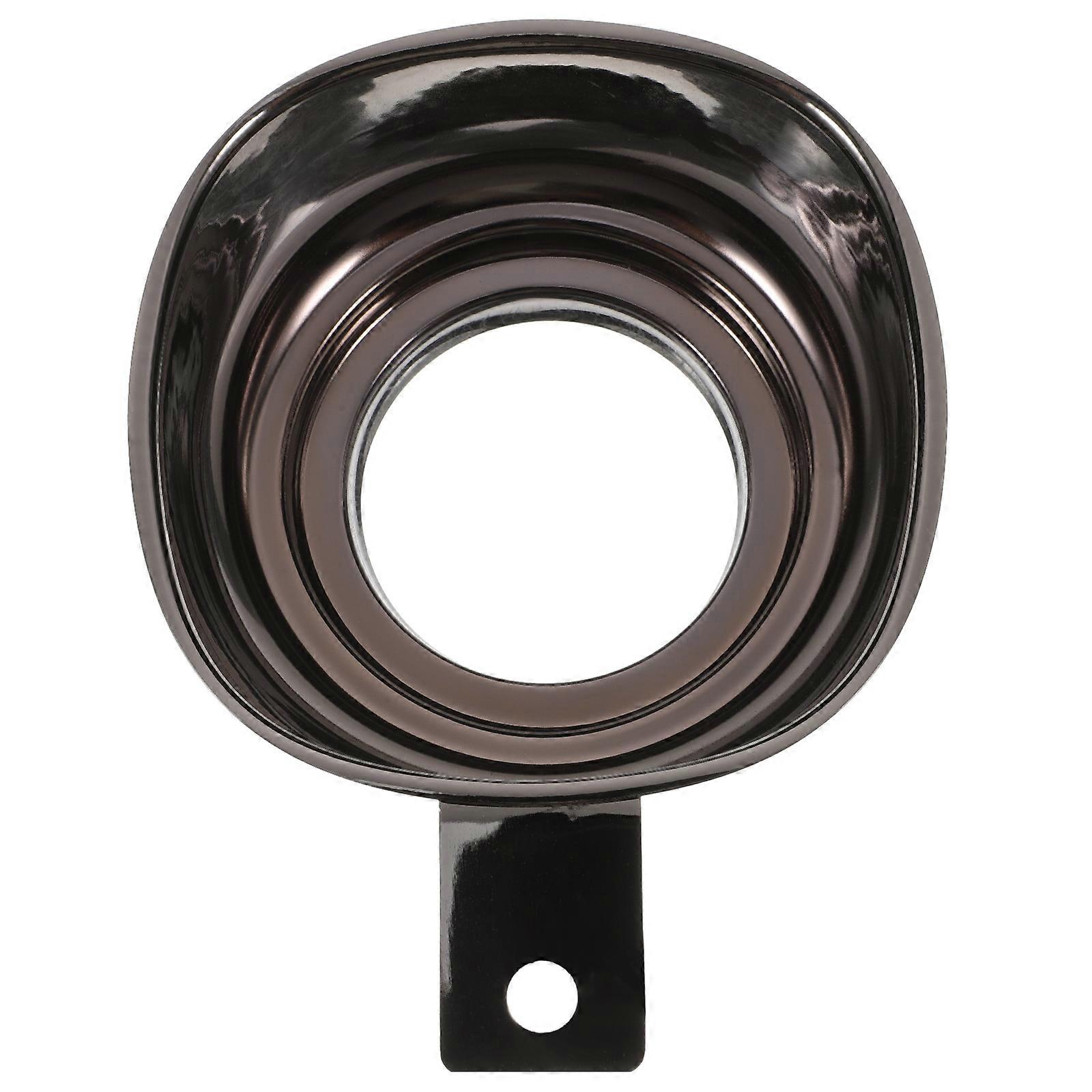 قمع تعليب واسع الفم من الفولاذ المقاوم للصدأ للاستخدام في المطبخ - أداة صب سهلة لتعبئة المربى والزيت والنقانق ، تشطيب أسود