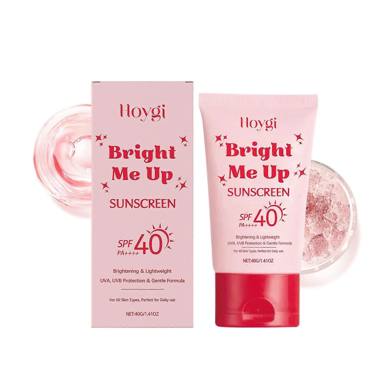 Sunscreen SPF 40 PA+++Brightening & Lightweight & Hydrating, UVA/UVB Protection, Waterproof & Non-Greasy, Travel Size Sunscreen 40g