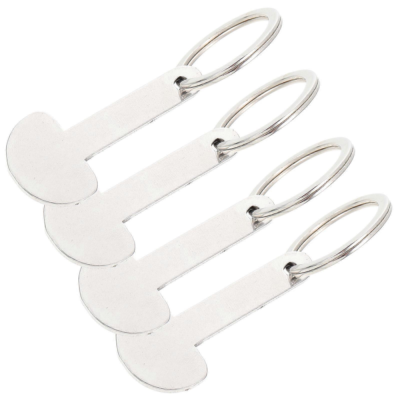4pcs Shopping Trolley Token Keyring Keychain for Supermarket Carts – Compact, Easy to Use Key Buckle for Daily Shopping Convenience