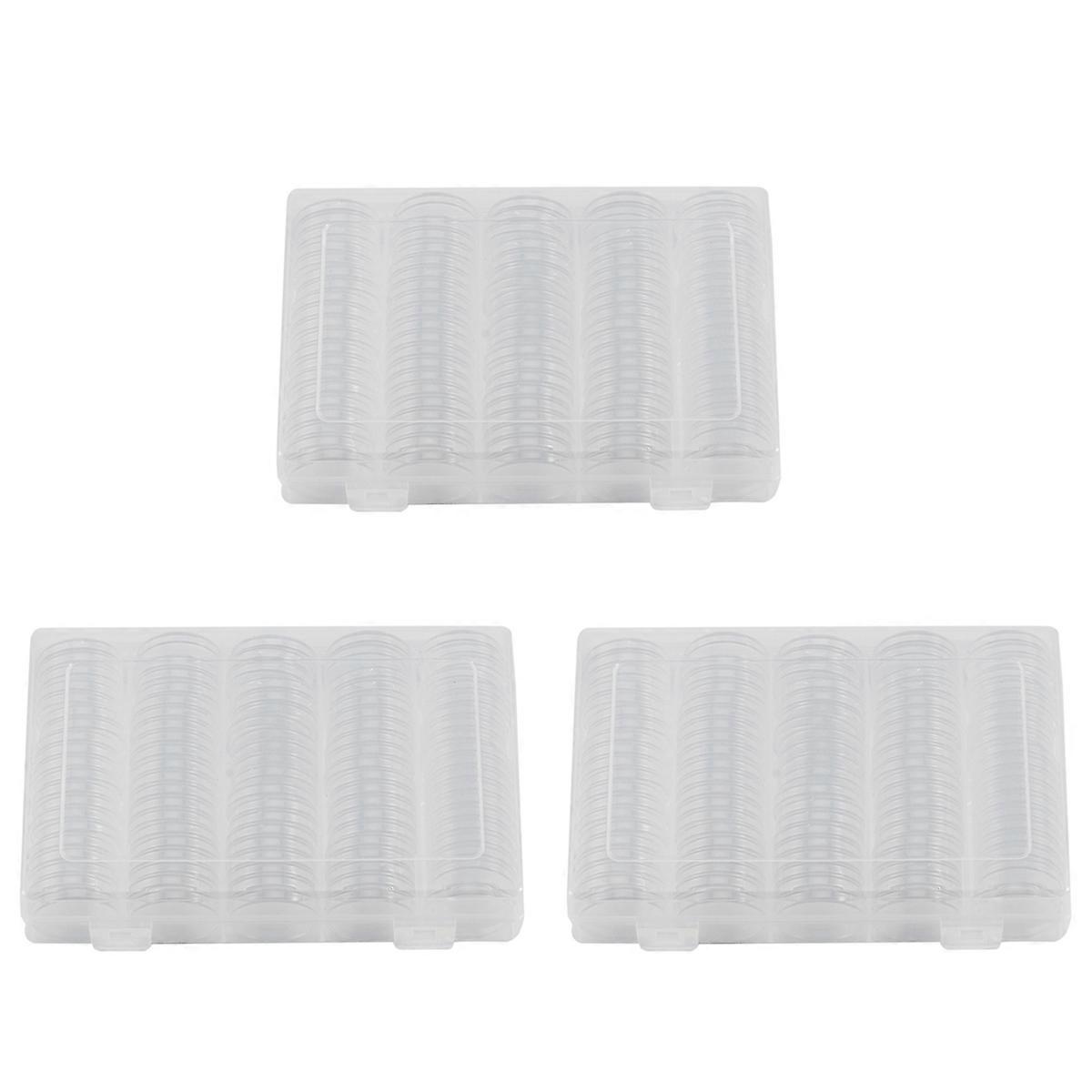 17/20/25/27/30mm Coin Holder, 300Pcs Silver Coin Capsules with Foam Gasket, Professional Coin Case f