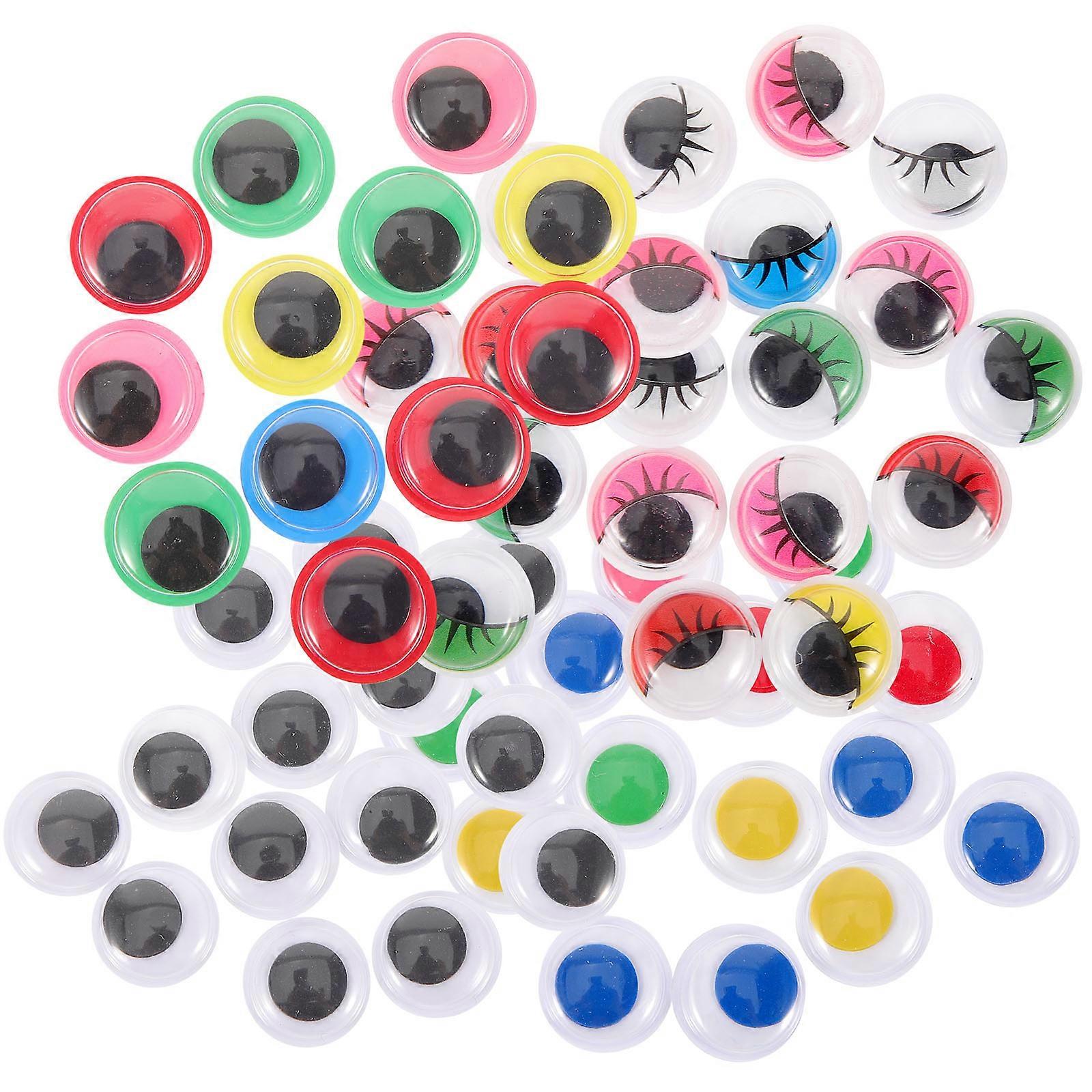 Fake Eyeballs Craft Diy Finishing Eyes Supplies for Doll Making Assorted Color Round Multi-Use 200Pack