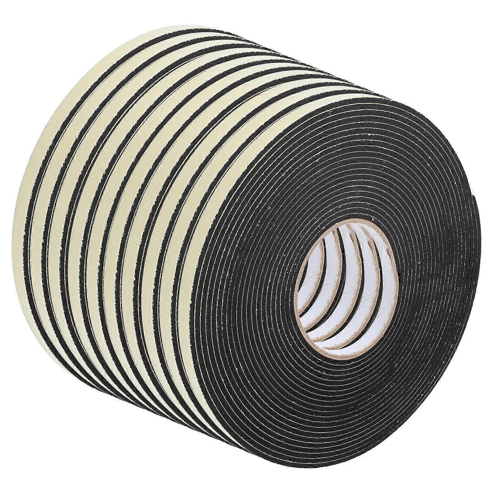 10 Rolls Self Adhesive EVA Foam Tape for Door & Window Weather Stripping, Gap Sealing, Cushioning Insulation