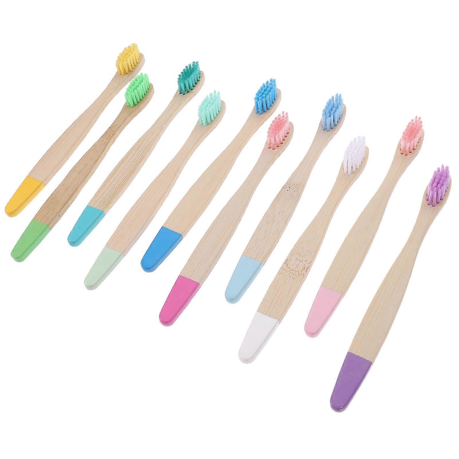 Soft Toothbrush for -Resistant Kids Toothbrushes Daily Use Assorted Color 10Pcs