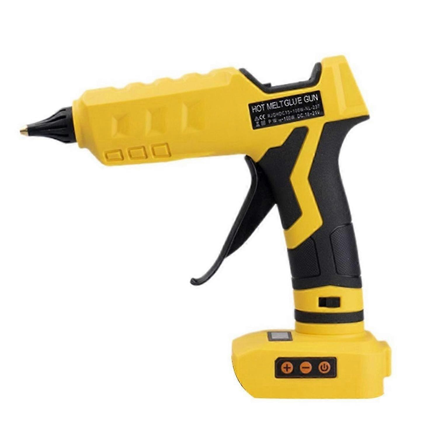 Upgraded Glue Gun 100W Digital Temperature Adjustable Cordless Glue Gun for Dewalt 18V 20V Battery