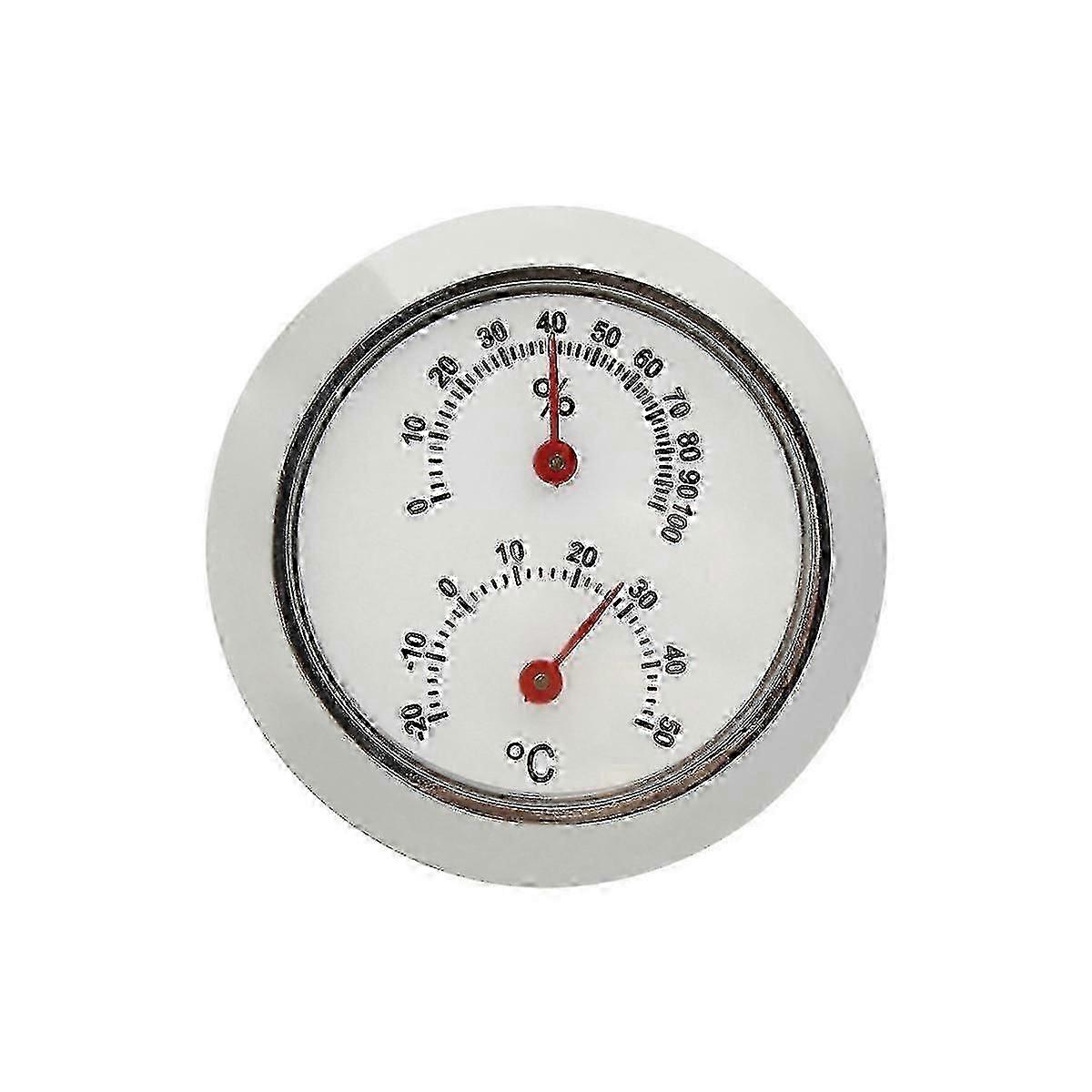 Circular Hygrometer Mini Hygrometer Silver Wet And Dry Thermometer Guitar