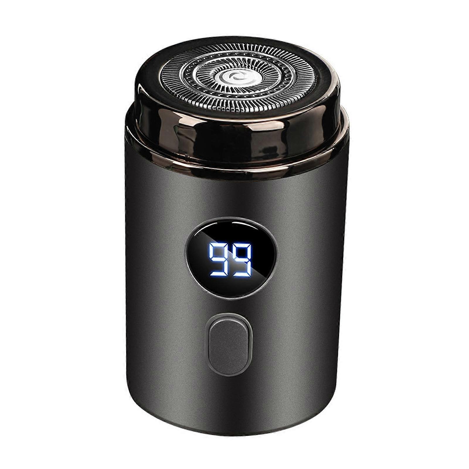 Travel Men's Razor Mini Rechargeable Portable Beard Trimmer for Face Care, Compact Design in Gray Color