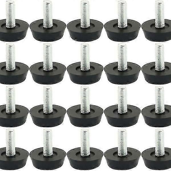 Justerbar fod til møbeljusteringsfødder M6 skruefødder sort
