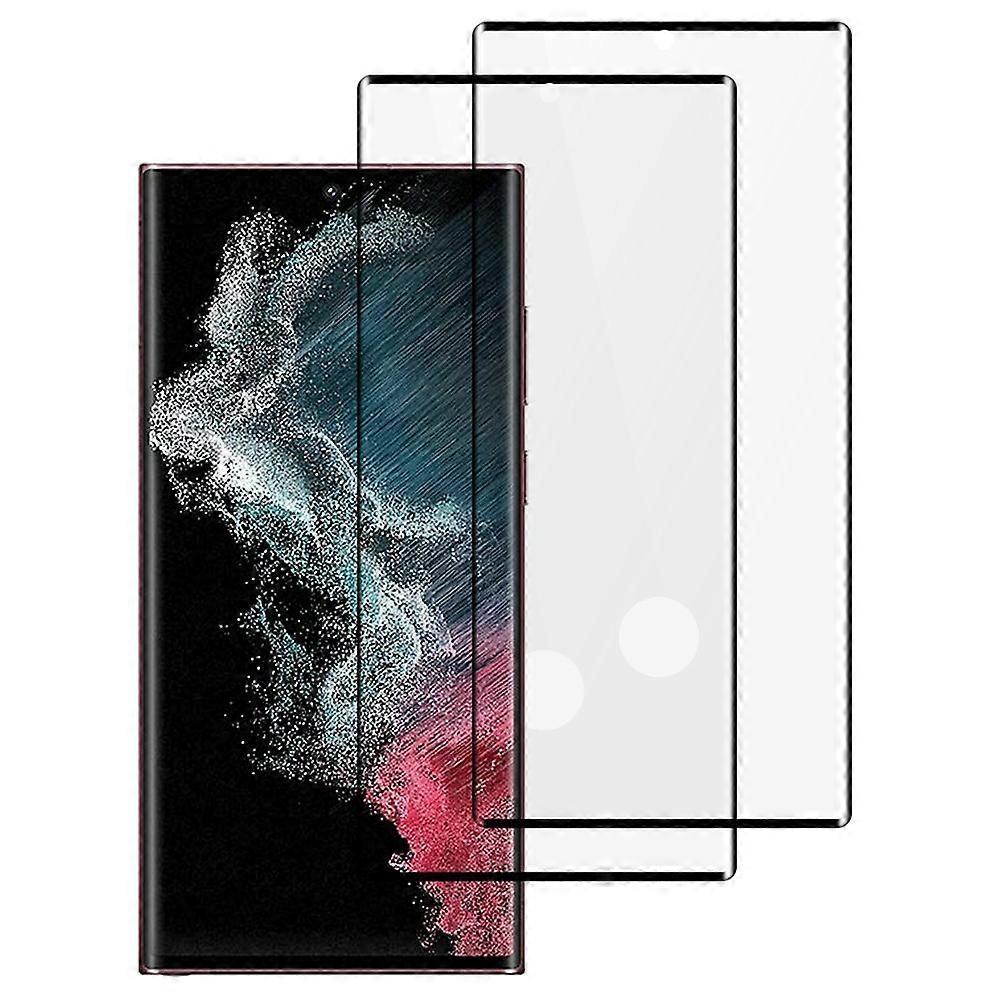 Samsung Galaxy S22 Ultra 5Gスクリーンプロテクターシルク印刷0.3mm HDクリア強化ガラスフィルムに対応した2個