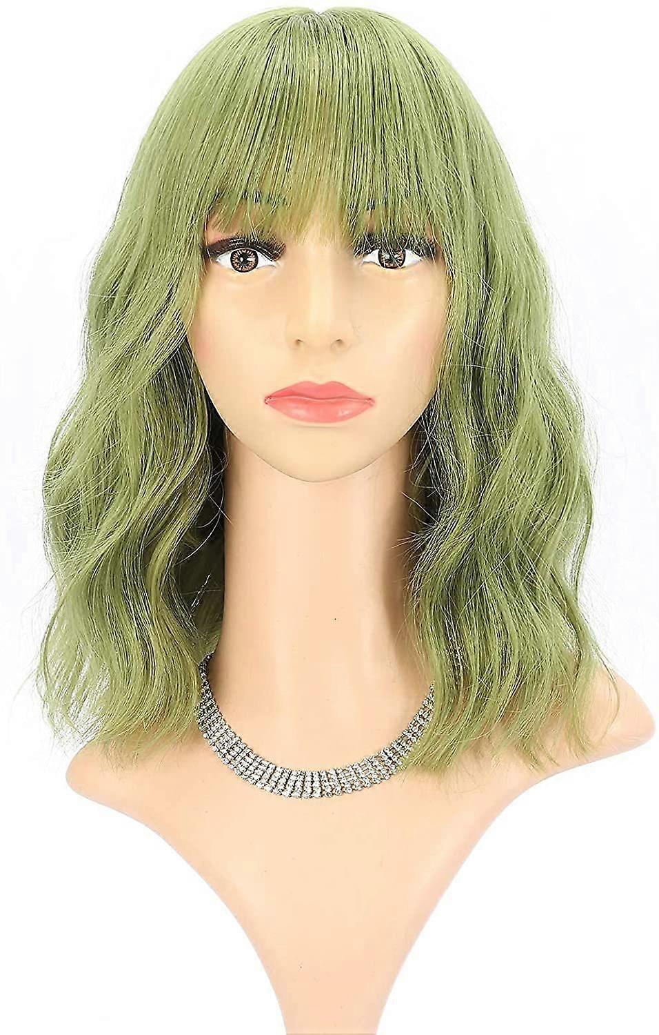 Light Green Wavy Wig