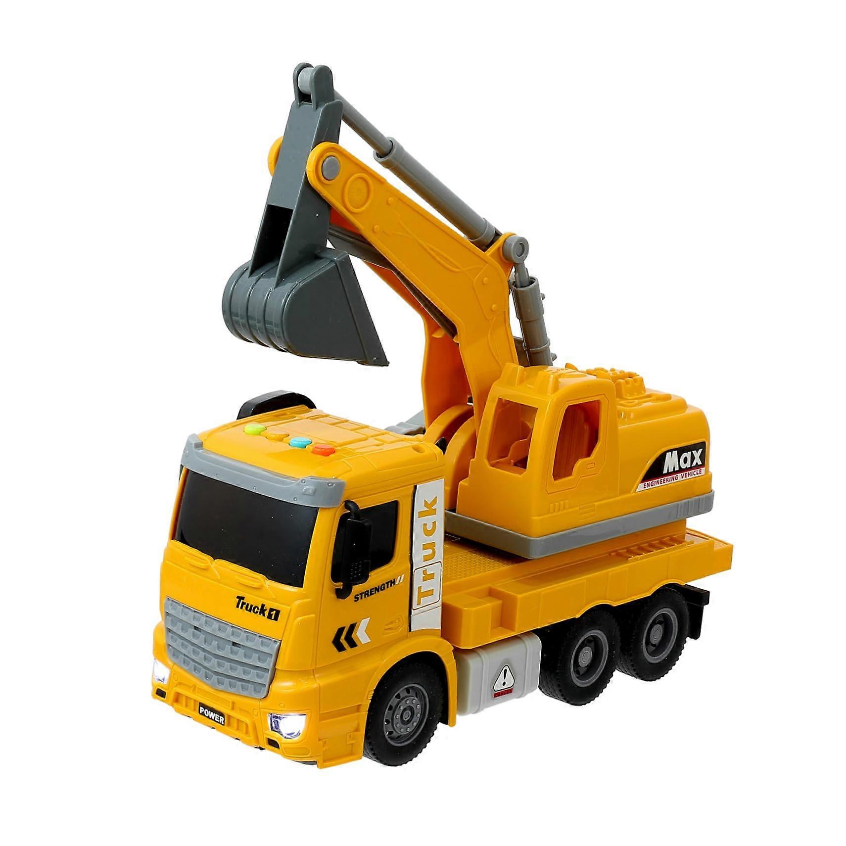 Toy Car Engineering Vehicle Accessory Durable Yellow Construction Toy with Electronic Components