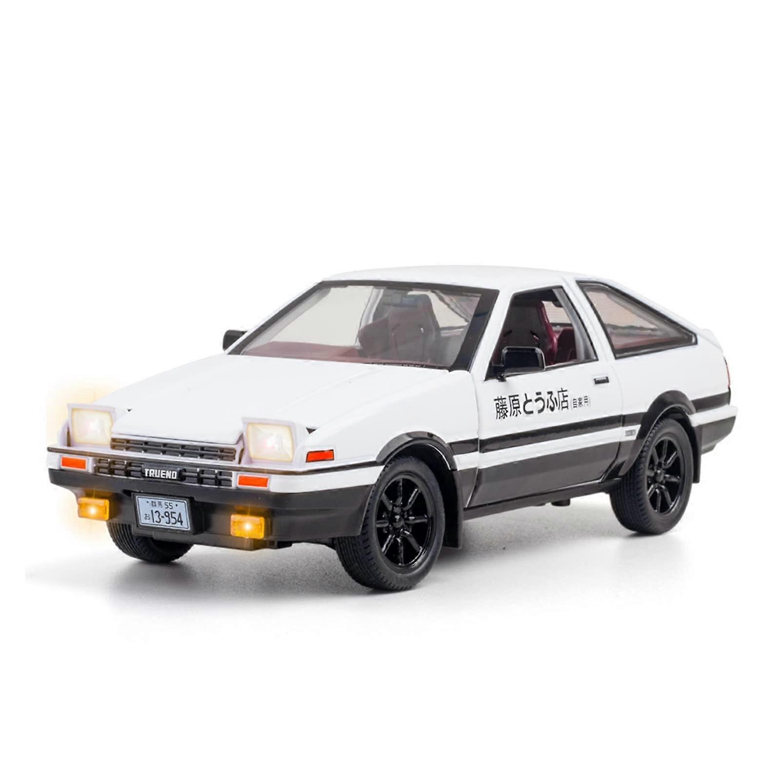 Trueno AE86 Die-Cast Pull-Back Toy Model 1:20 Scale, Sound and Light, White
