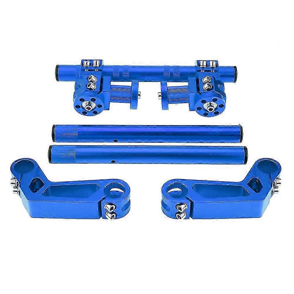 22mm Adjustable CNC Motorcycle Steering Handlebar System for 125cc Pit Bikes - Blue