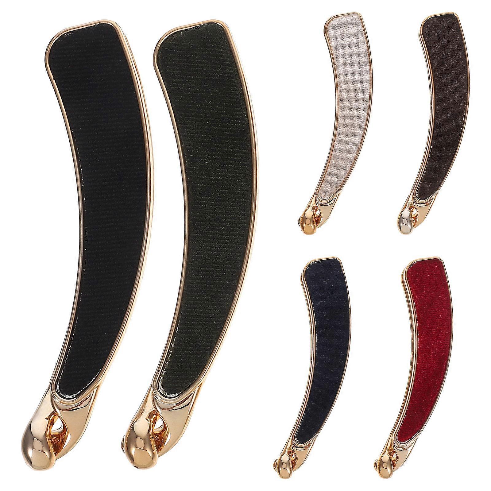 Vintage κλιπ μαλλιών κλιπ μπανάνας διακοσμητικό ορθογώνιο σχήμα για καθημερινή χρήση 6Pcs