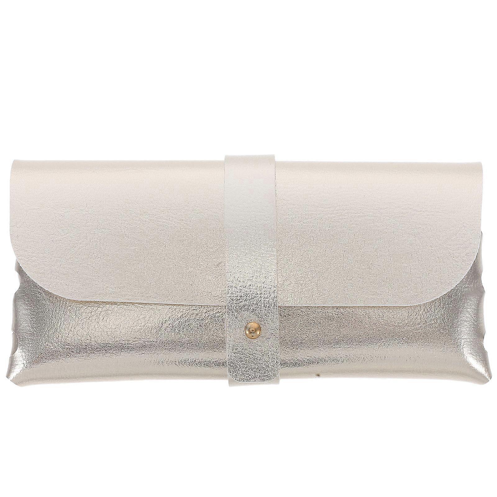 Pvc Leather Glasses Case Handmade Cover Bag Golden On the Go 1Pack