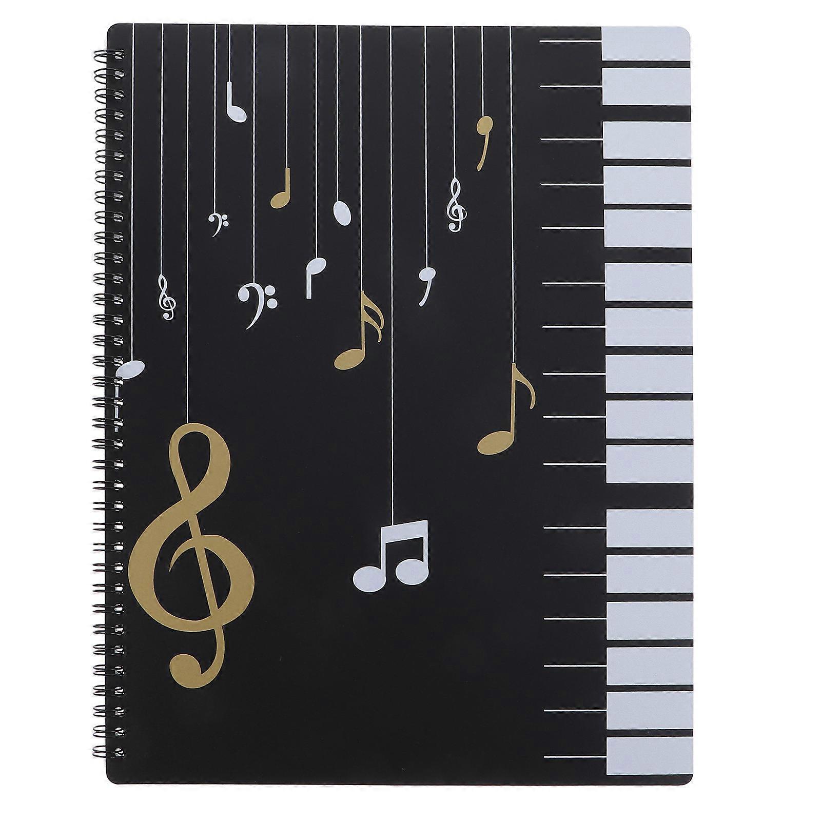 Blank Sheet Music Holder with Protective Transparent Cover Durable Organizer for Musicians and Students
