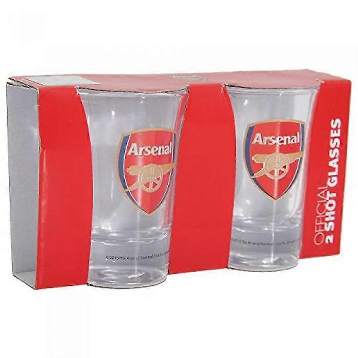 Arsenal Two Pack Word Mark Shot Glasses