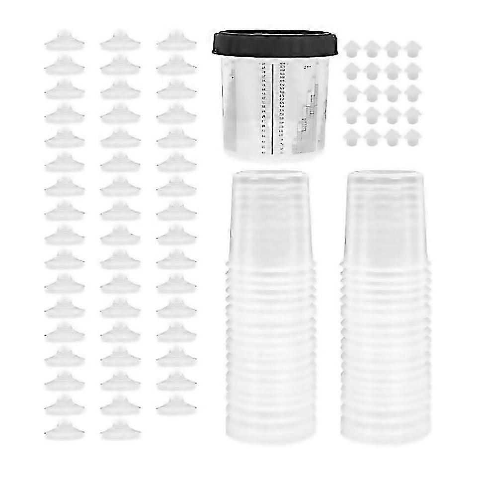 For Paint Cup Liner And Lid System, 20oz Kit - 50 Lids 50 Liners