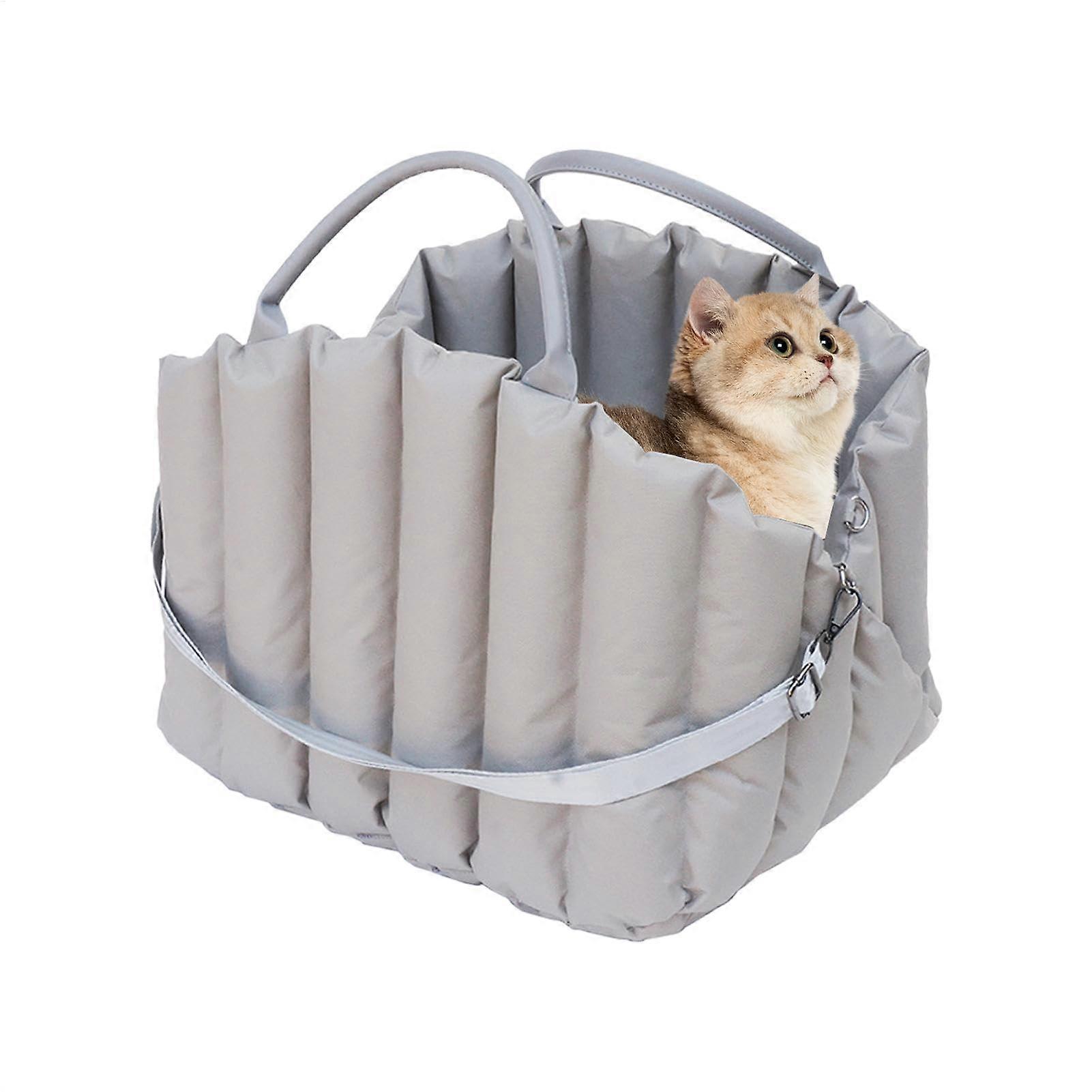 Portable Pet Carrier, Travel Pet Carrier, Large, Cat Carrier, Small gray