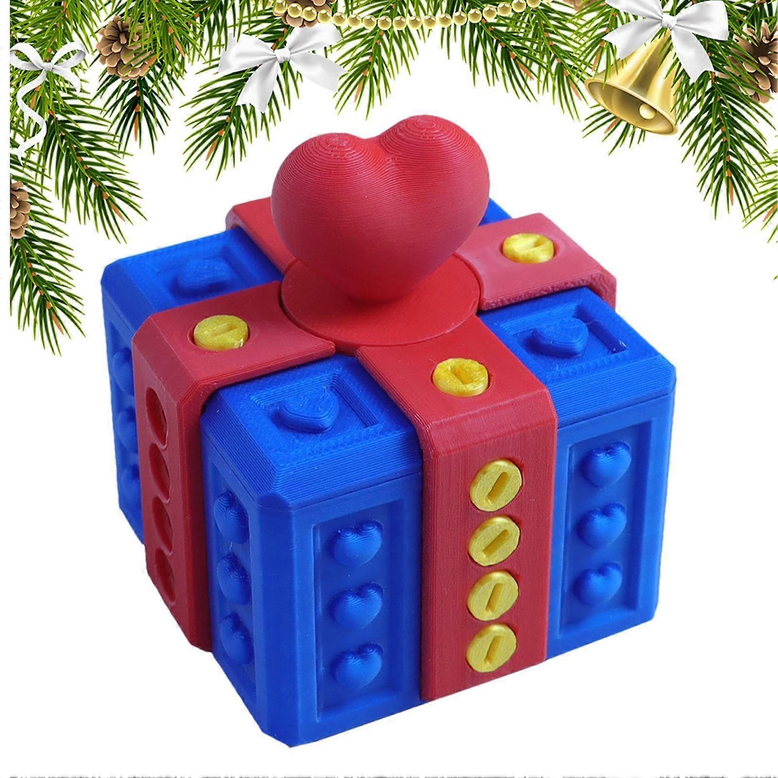Prank Screw Box Funny Prank Box with Screws Gag Box Amusing Prank Case Novelty Card Container for Valentine's Day Holiday Blue