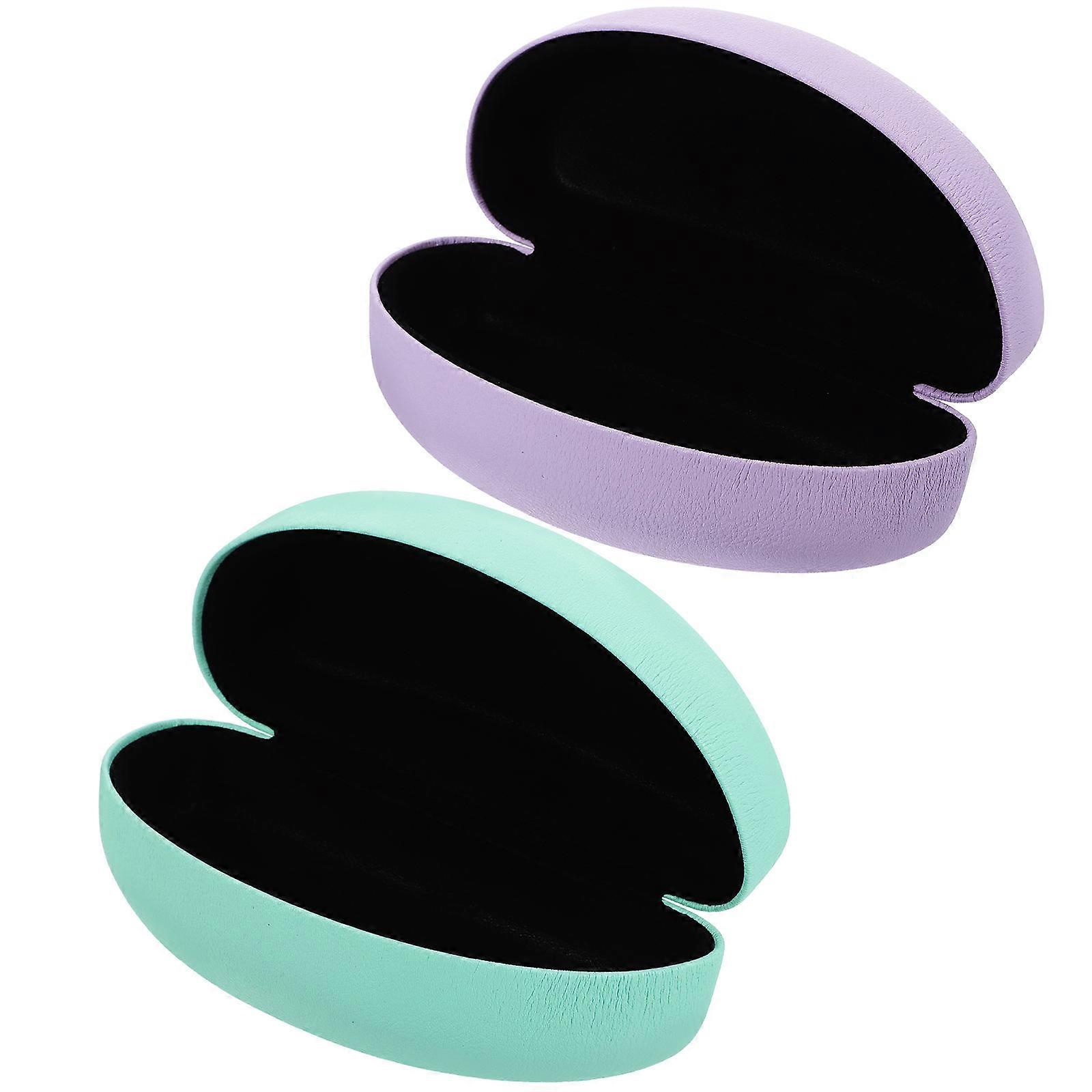 Hard Shell Sunglasses Case 2pcs Durable Lightweight Eyewear Organizer Travel Glasses Protector for Men Women