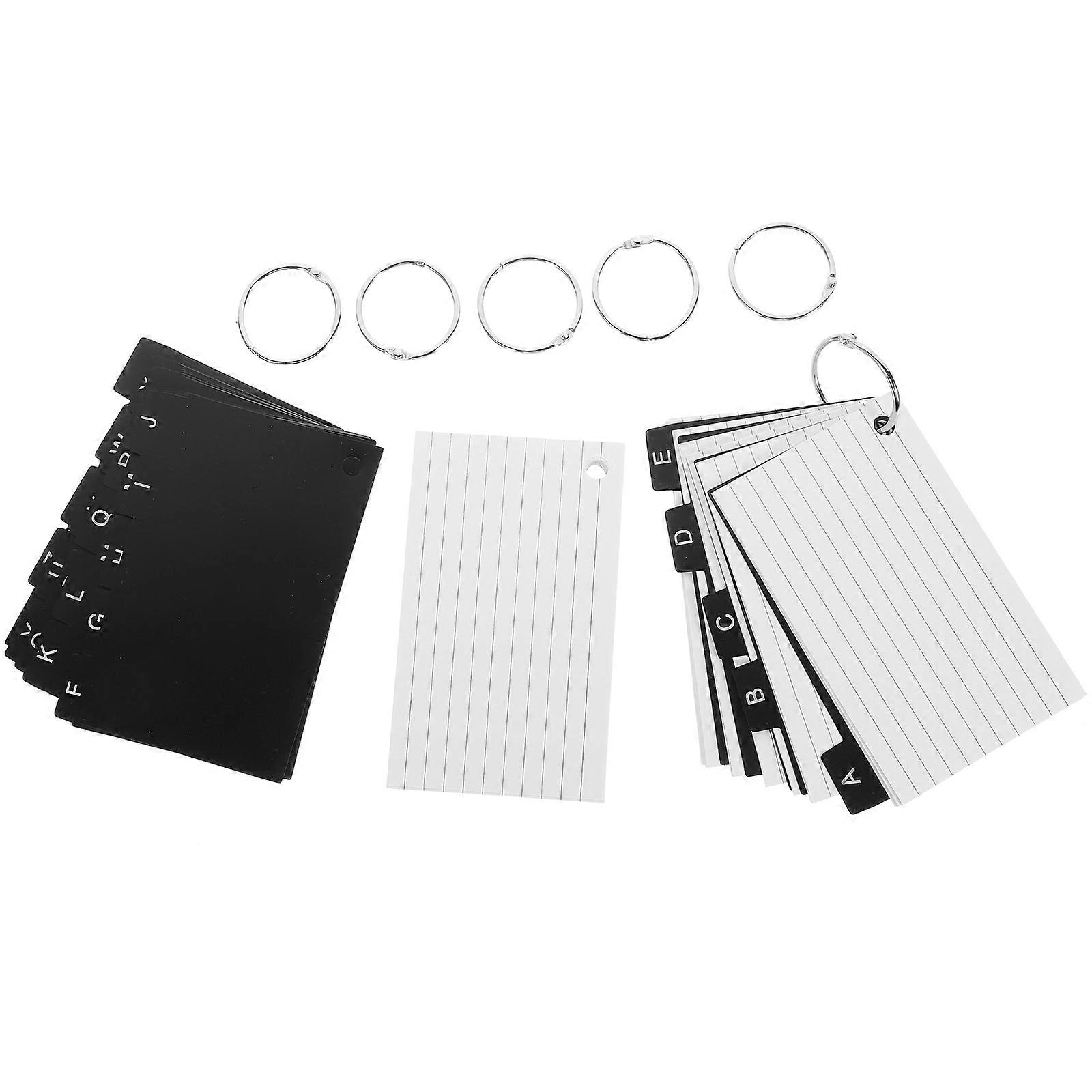 Index Note Cards Flash Cards Office Workers Home Use Black 1Set Vocabulary Noting