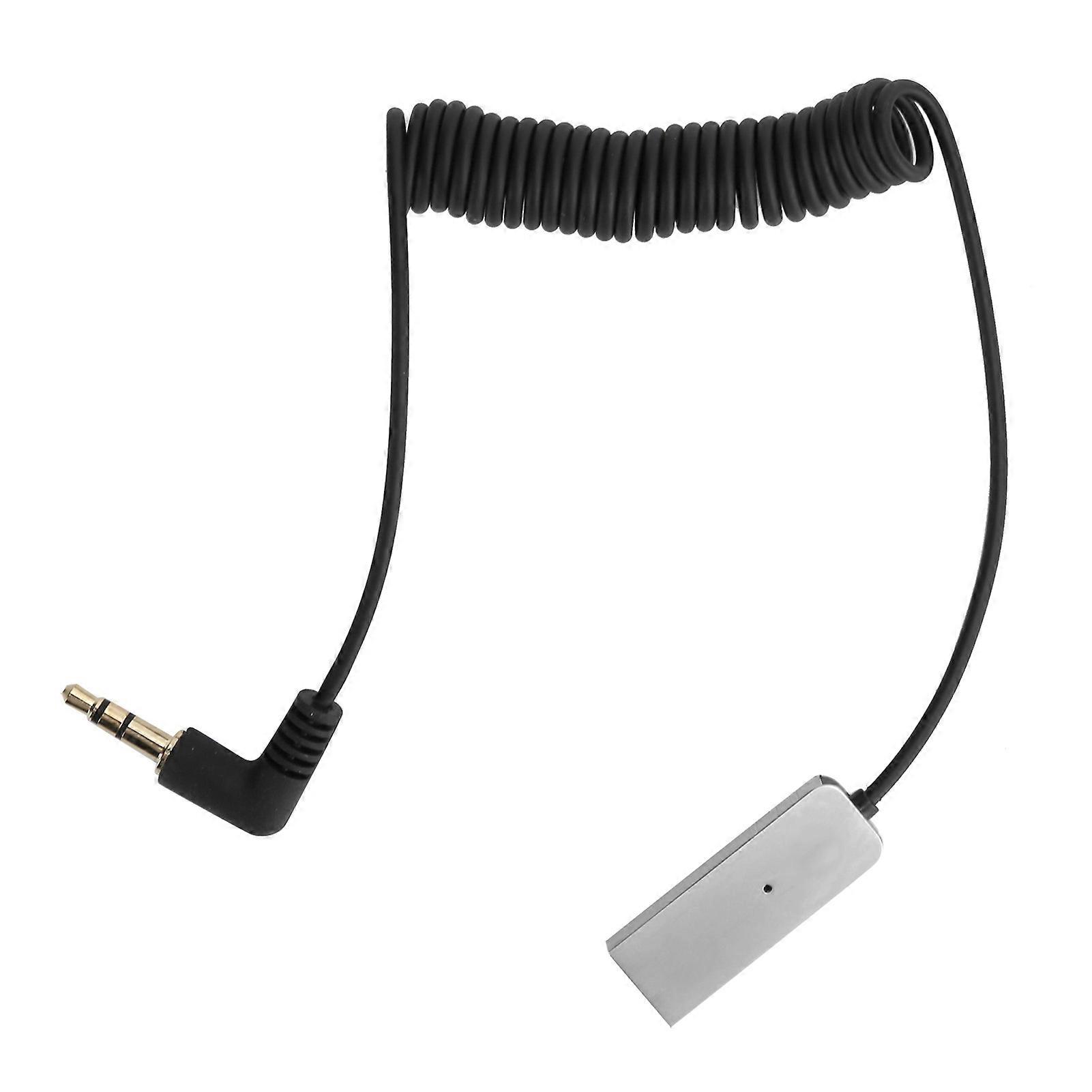 Car Bluetooth 5.0 Coil Cable Adapter USB Receiver Mini 3.5mm Aux o Adapter with Mic