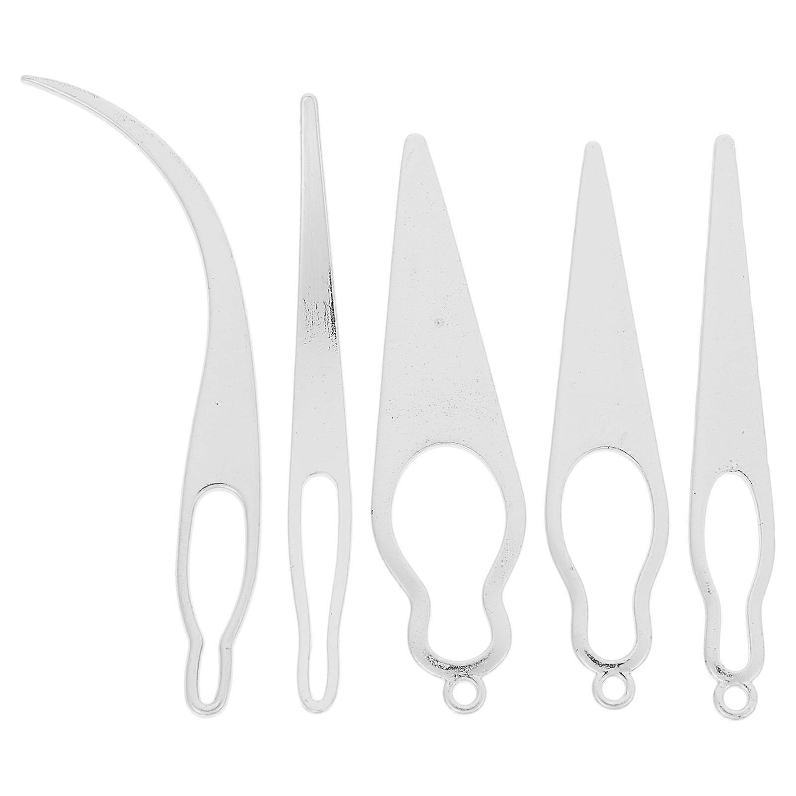 Hair Dreadlock Needle Tool Professional Stylists Simple Colors Silver 5Pcs