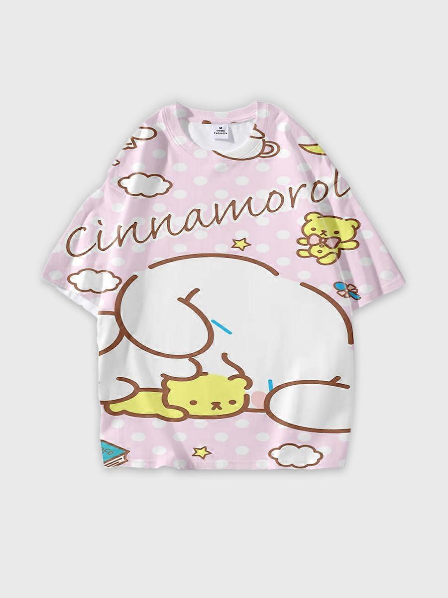 T-shirt round neck Pattern loose short sleeve JW1014