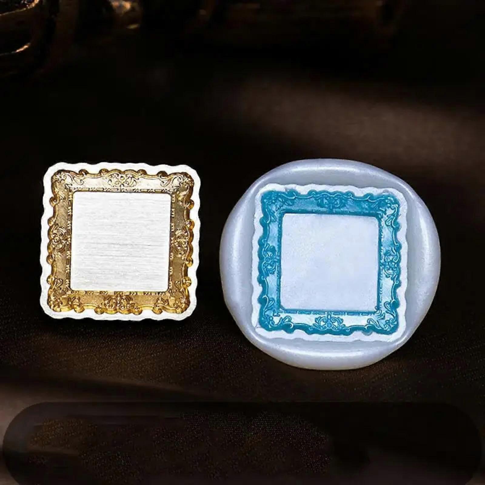 Brass Seal Head Vintage Photo Frame and Retro Mirror Frame with Irregular Copper Design for Invitations and Decorations