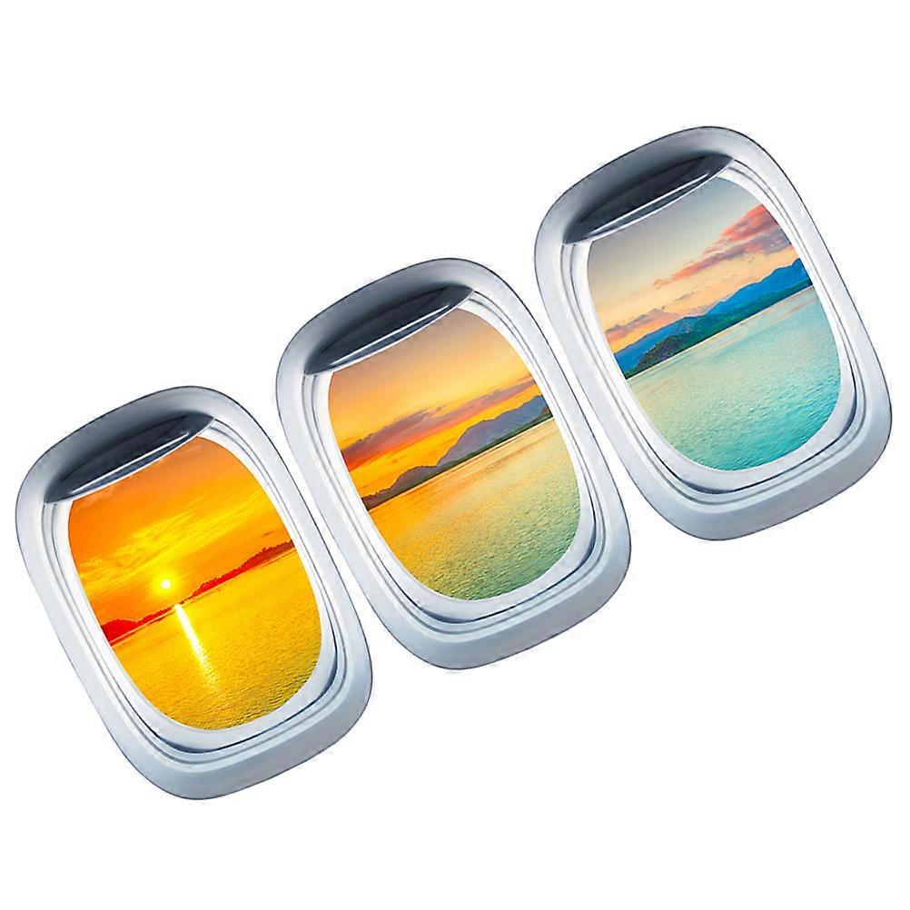 Decorative Wall Stickers EW034 Porthole Window Mural Wallpaper Assorted Color Approx 35x50x0.1cm Self-Adhesive 1Set