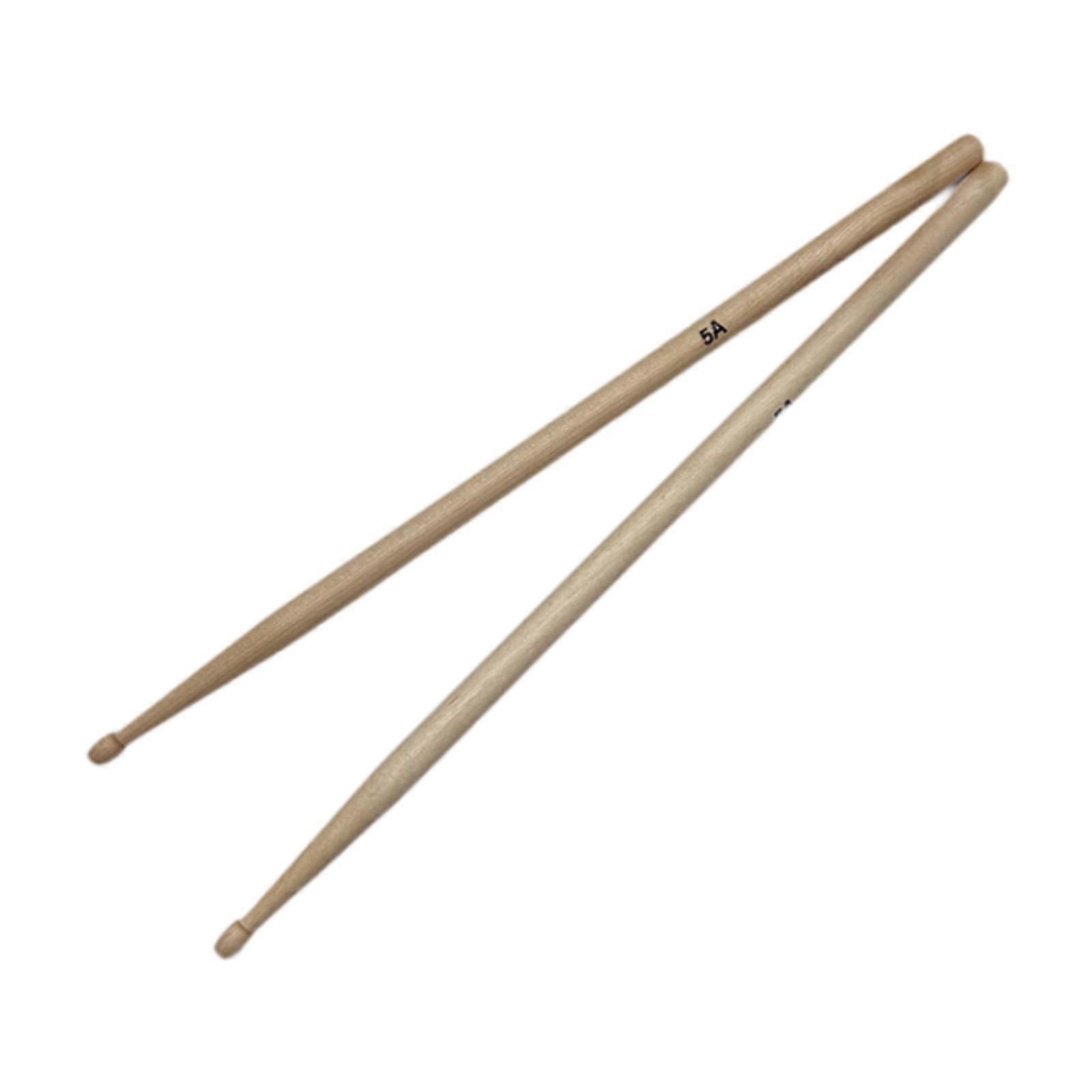 1 Pair Drum Sticks Professional Smooth Grips Wood Tip Drumsticks Lightweight for