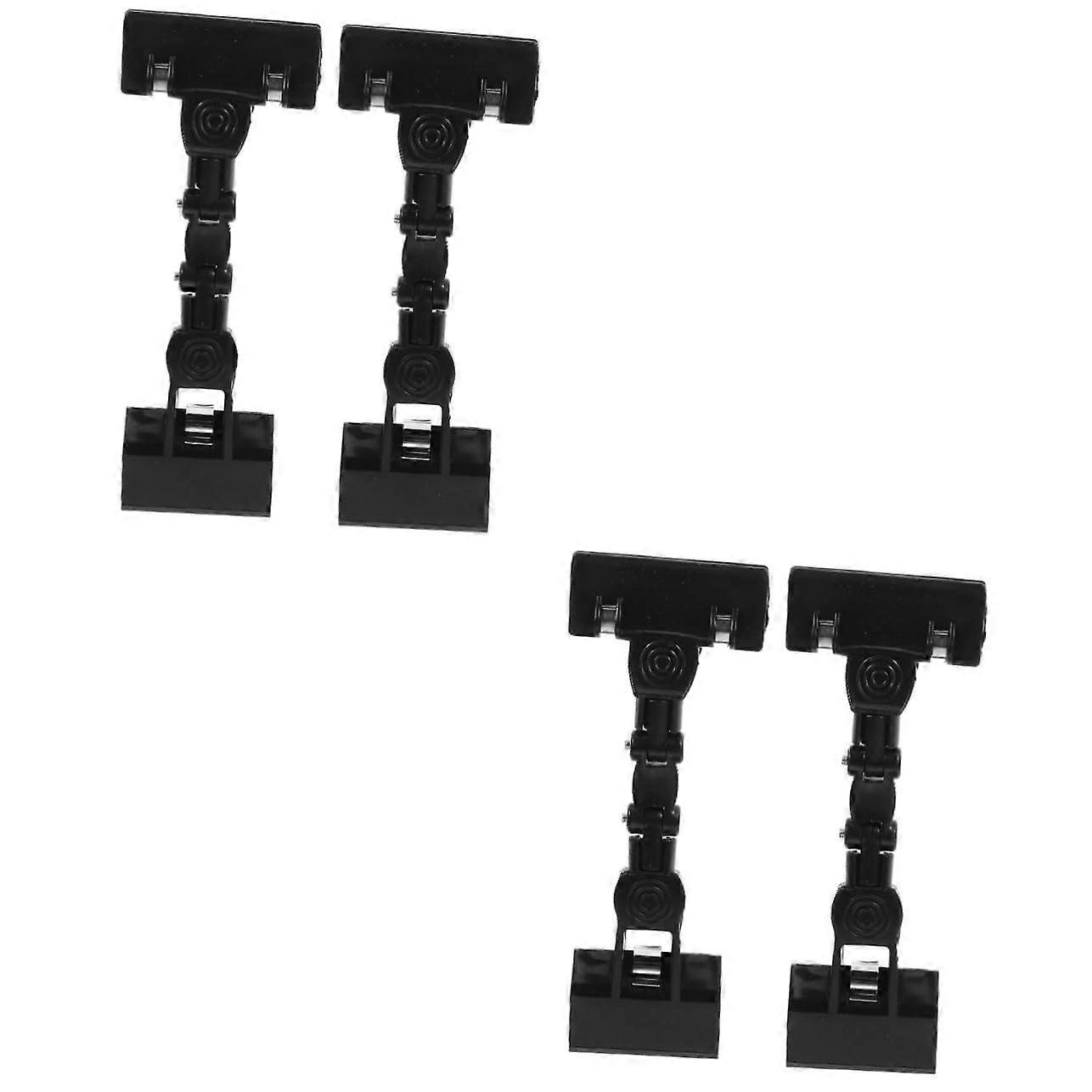 Pack of 4 Double Head Clamp Canvas Clamps and Paper Holder for Typing, Document and Sketch Pad Use, Plastic Material