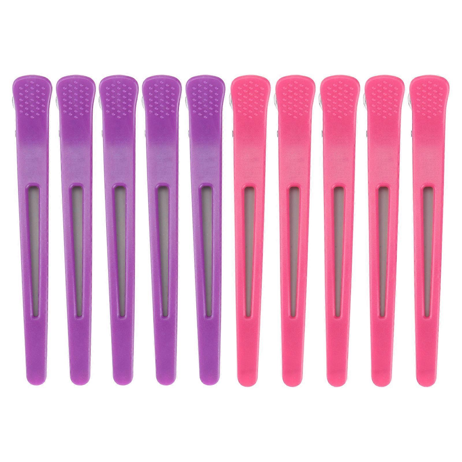 10Pcs Non-Slip Styling Hair Clips with Long Metal Teeth for Salon Use and Decor Assorted Color