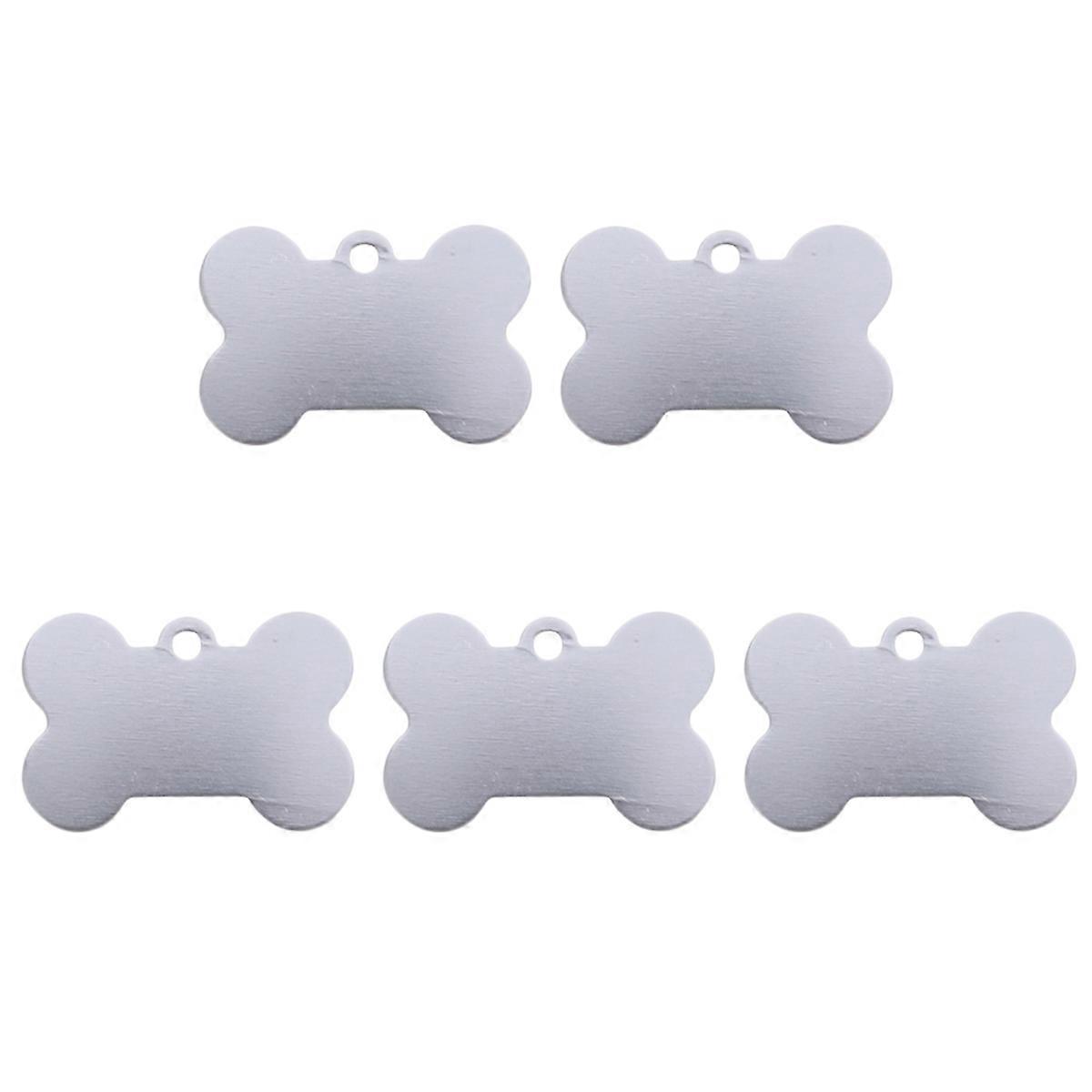Dog Cat Pet ID Tag Bone Shape Aluminum Engraved Name Phone Number 20Pcs Anti-Rust