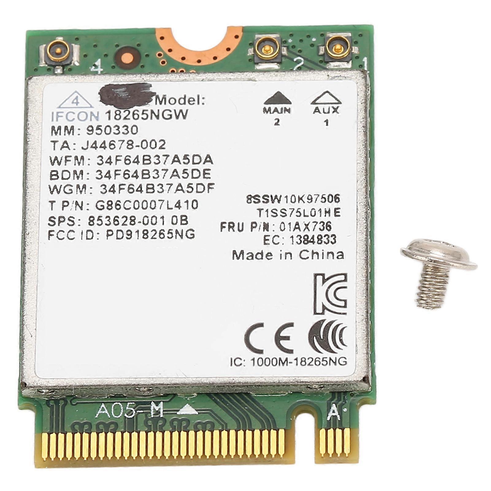 Dual Band WiFi Card 2.4Ghz 5Ghz 867Mbps Bluetooth 4.2 NGFF Wireless Internet Card for Home Office Laptops 