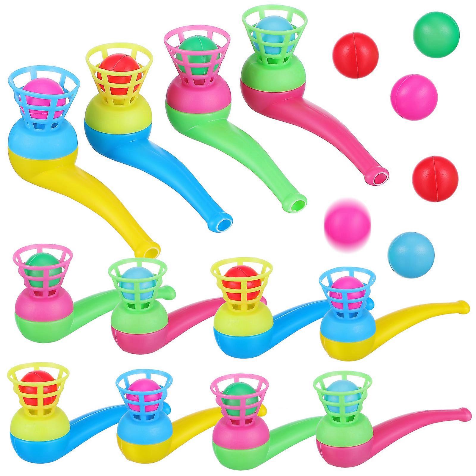 Blowing Toys For Kids Floating Ball Toy Bright Color Design 10x4.5cm Party 20Pcs