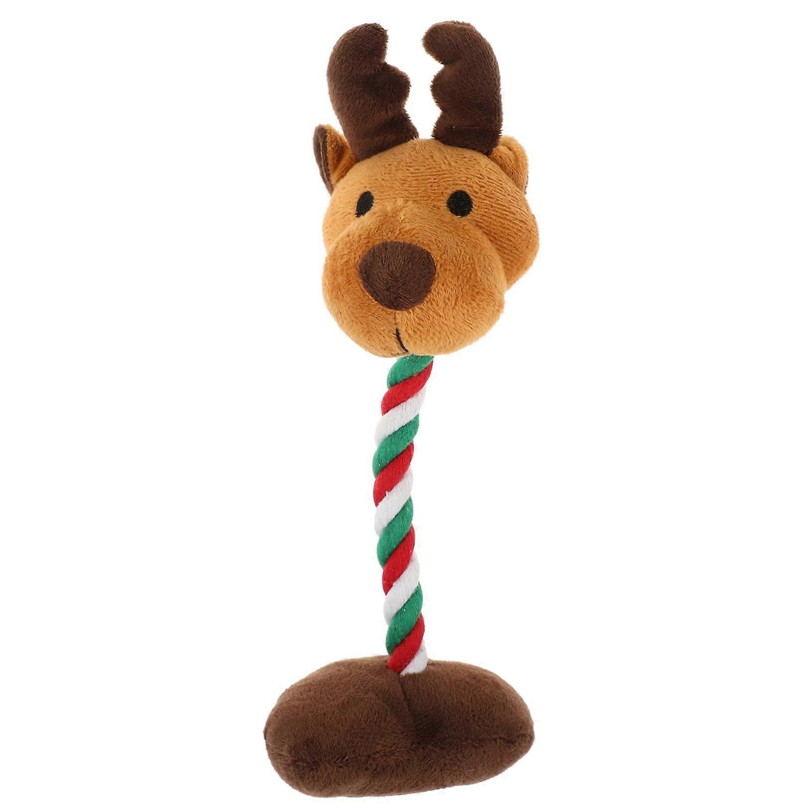 Weihnachtliches Quietschendes Hundespielzeug Interactive Chew-Resistant Plush Toy Puppies Safe Durable Design Intelligence