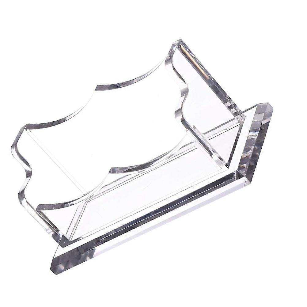 Card Holder For Business Cards Single Layer Desktop Business Cards Storage Box Clear Acrylic Material Environment Friendly 1Set